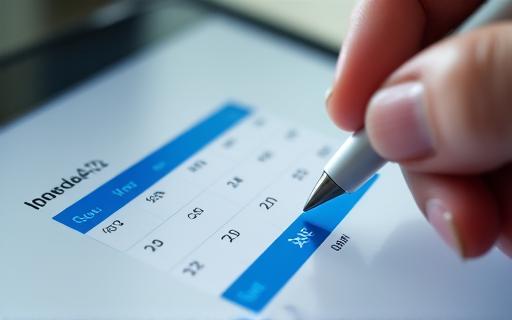 A calendar interface for selecting a start date.